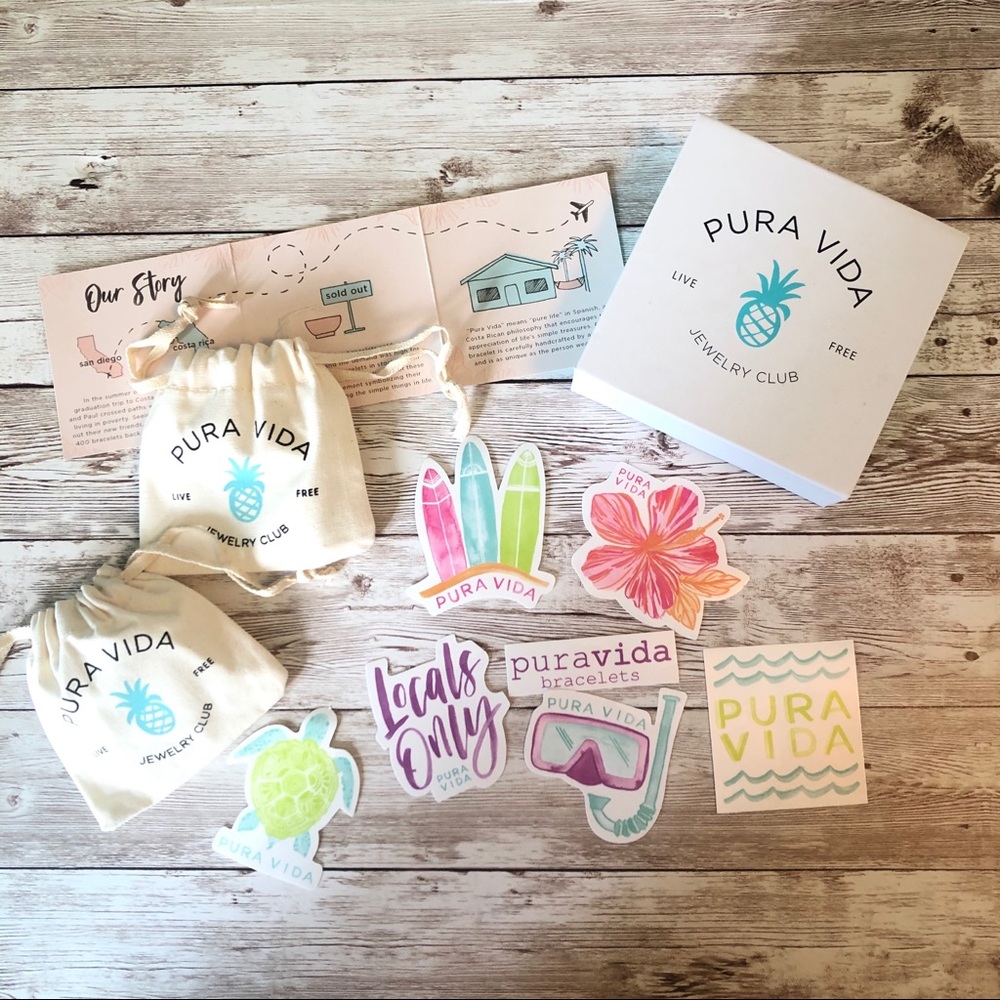 Pura Vida Jewelry Box, Pouches and Sticker…